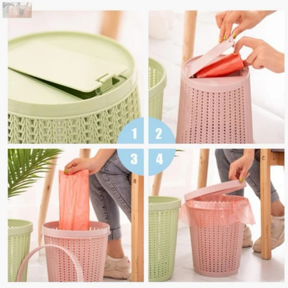 🗑️ CleanBin™ – Caneca de Basura con Porta-Bolsa Integrado