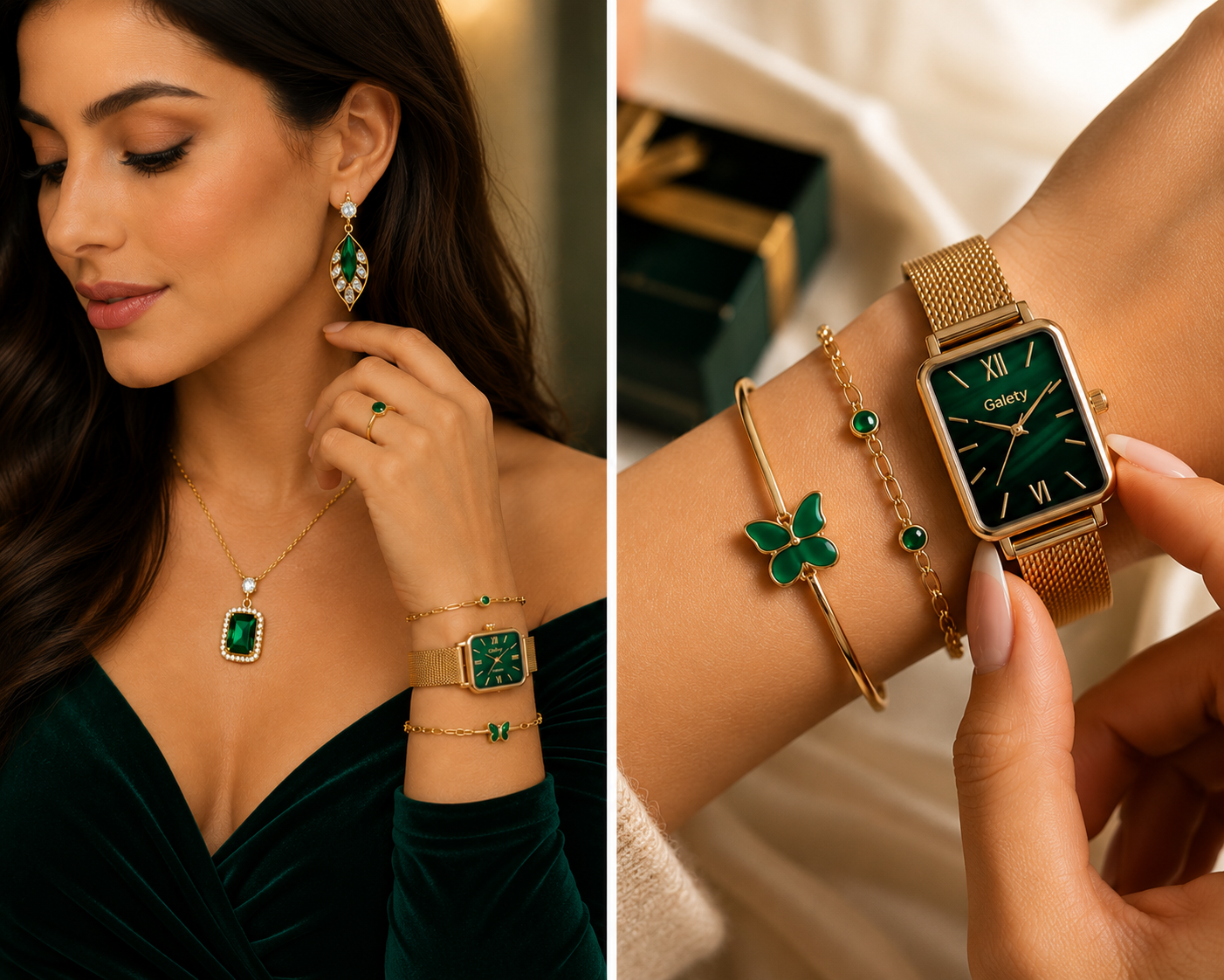 💎 Set de Joyería y Reloj Galety™ – Elegancia que Roba Miradas