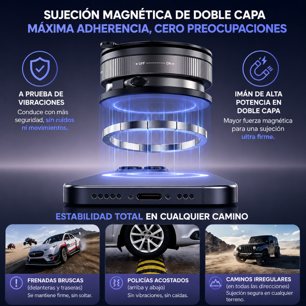 MAGNEDRIVE™ 360 Pro – Soporte Magnético para Auto