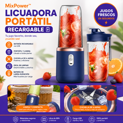 MixPower™  Licuadora Portátil Recargable