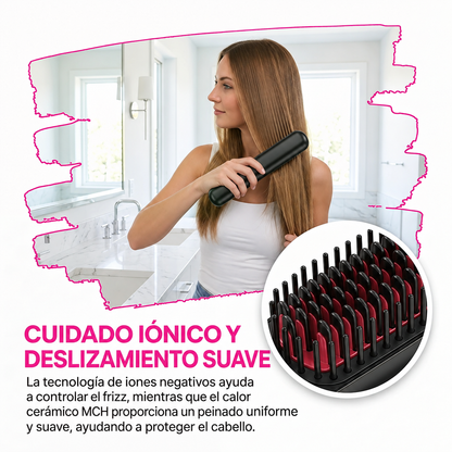 GlowHair™ – Cepillo Alisador Inteligente