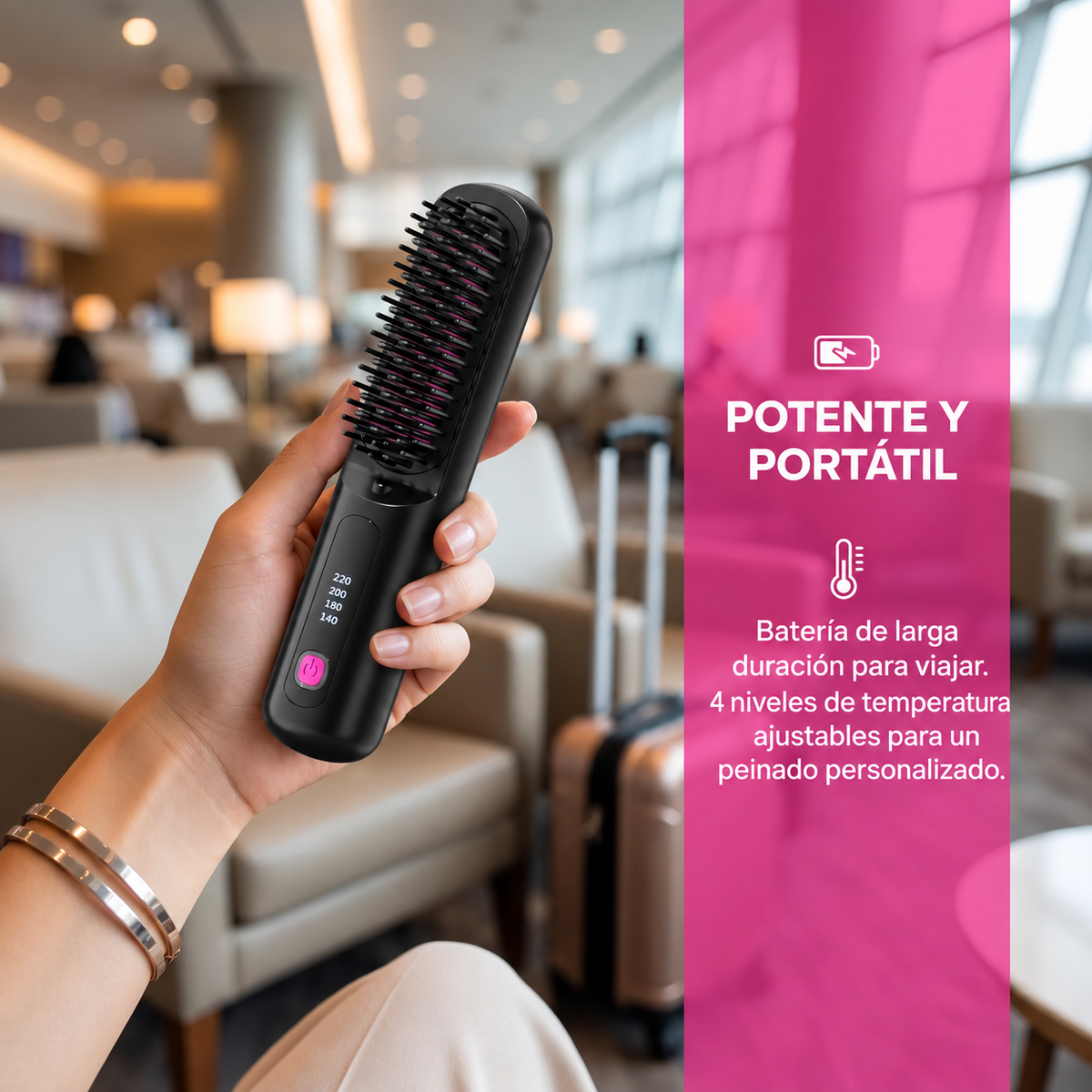 GlowHair™ – Cepillo Alisador Inteligente