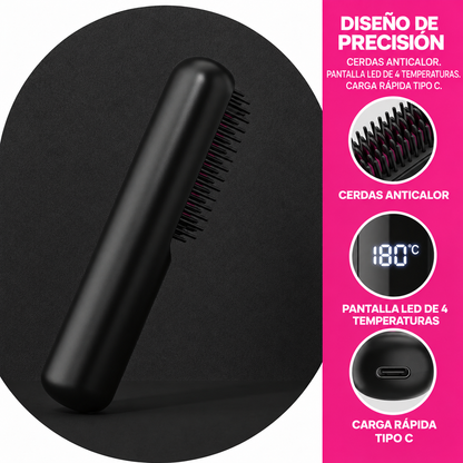 GlowHair™ – Cepillo Alisador Inteligente