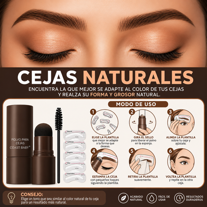 Set de plantillas y sellos para cejas perfectas
