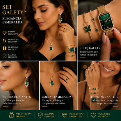 💎 Set de Joyería y Reloj Galety™ – Elegancia que Roba Miradas
